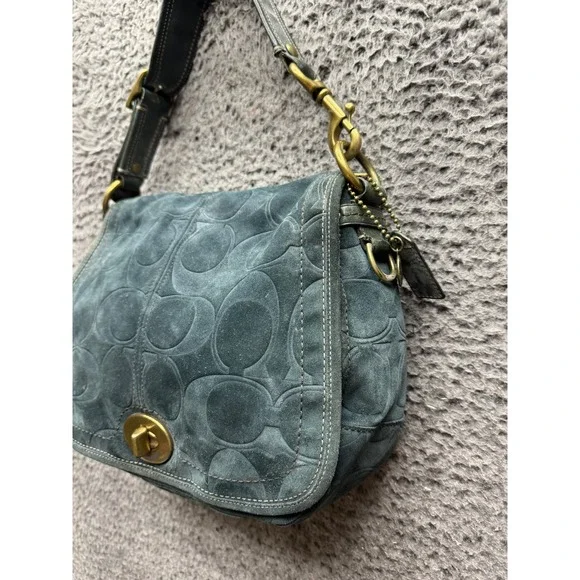 Vintage Coach Legacy 65th Anniversary Collection Suede Flap Shoulder Bag 11138 - Picture 5 of 16